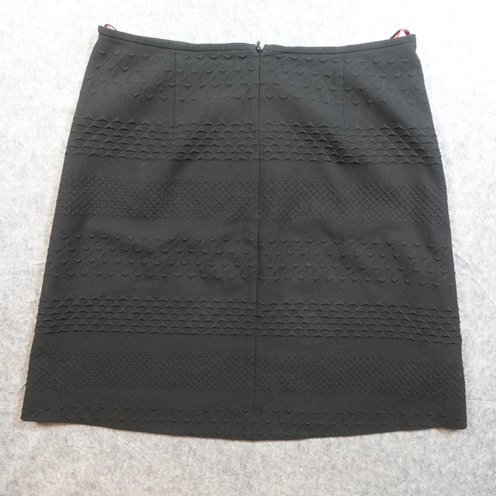 Hugo Skirt Womens 6 Black Mini Pencil‎ Office Workwear Zip Textured